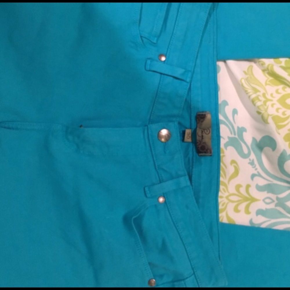 Paige electric blue skinny jeans
